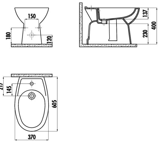 BOSRA Back to Wall Bidet  SP1315